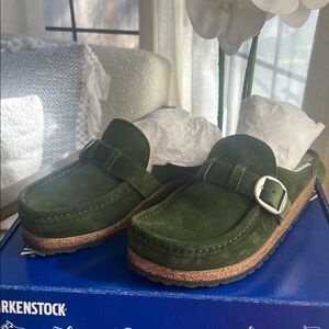 Birkenstock Buckley - shearling  🌳 forest green